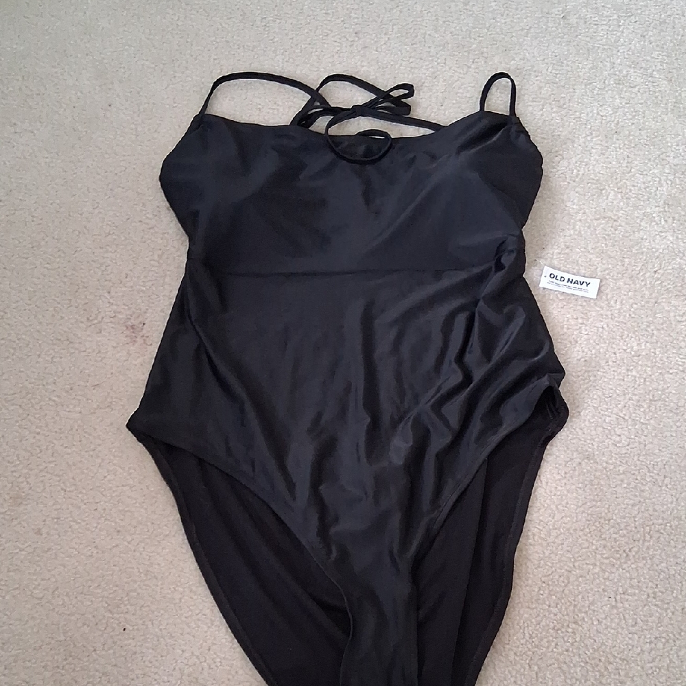 NWT Old Navy Ruched Black Swimsuit Size 3X